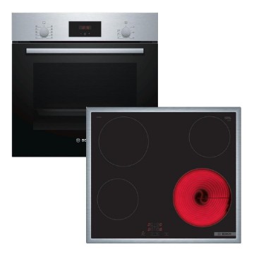 Bosch HBF154BS0 + PKE645BA2E Φούρνος άνω Πάγκου 66lt με Κεραμικές Εστίες Π59.4εκ. Inox Bosch HBF154BS0 + PKE645BA2E Φούρνος άνω Πάγκου 66lt με Κεραμικές Εστίες Π59.4εκ. Inox